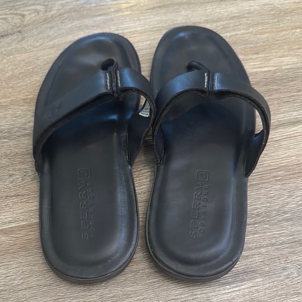 Sperry Men's Topsider Classic Black Flip-Flops - Picture 5 of 7